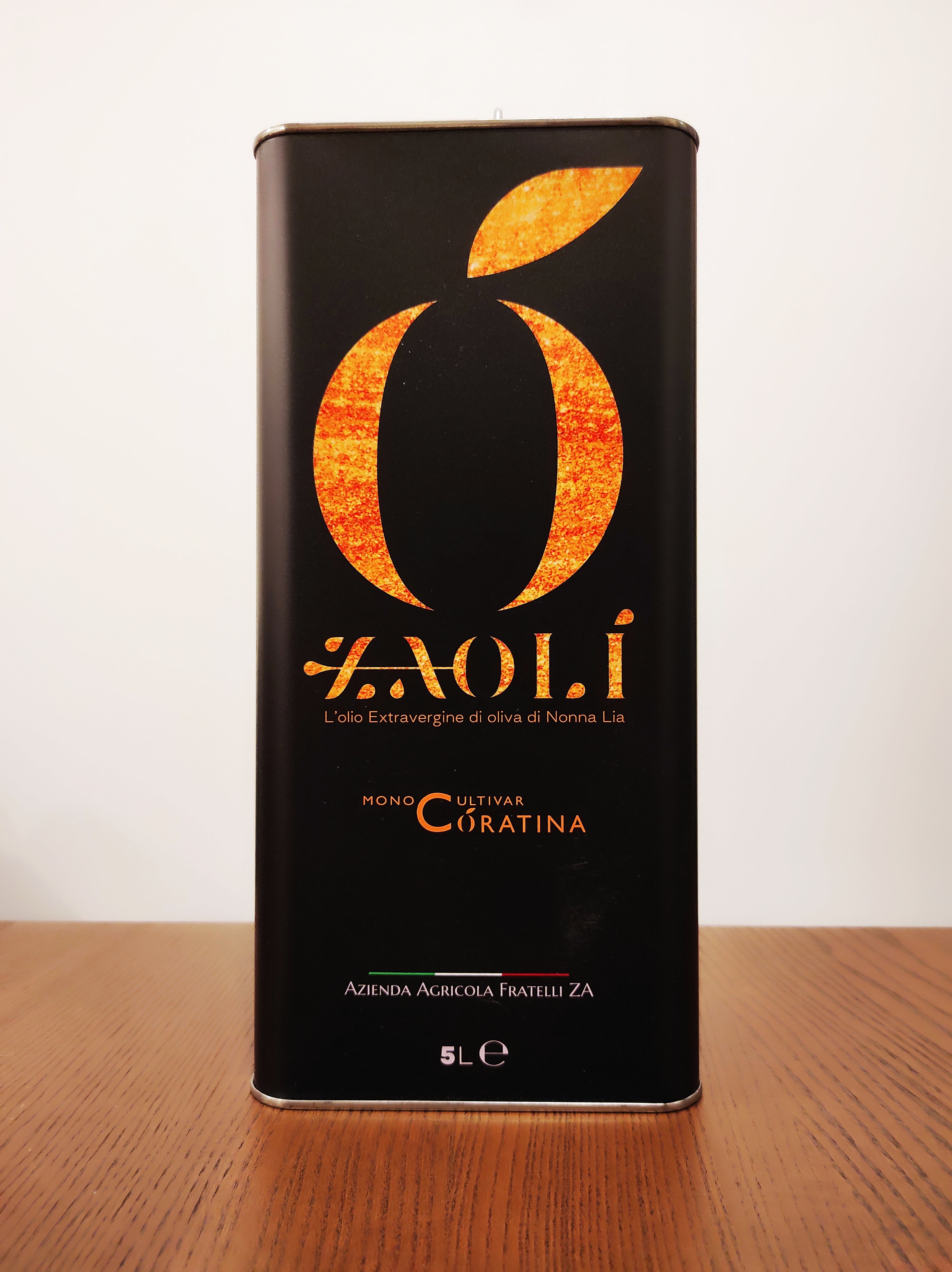 Olio EVO - Monocultivar di Coratina - Lattina 5L